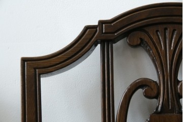 中古　美品　カリモク家具　domani(ドマーニ)　QUEENS LIFE(クイーンズライフ)　本革　優美なフォルムで格調高い雰囲気漂うダイニングチェア3脚　セット現行価格約66万円相当　(R-084600)