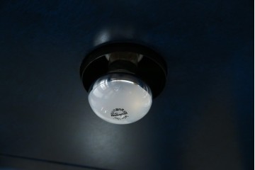 中古　小振りサイズ!!　高貴なロイヤルブルーと高級感あふれるゴールドの装飾が目を引く縦型キュリオケース　(R-084602)