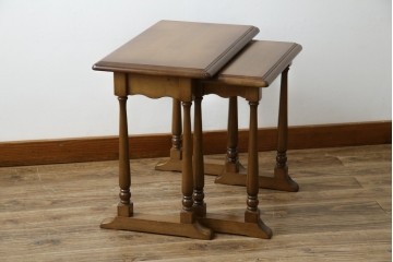 和製ヴィンテージ　maruni(マルニ木工)　オールドマルニ　フランドルハウス(Flandre House)　格式と機能美を兼ね備えたネストテーブル　(R-084606)