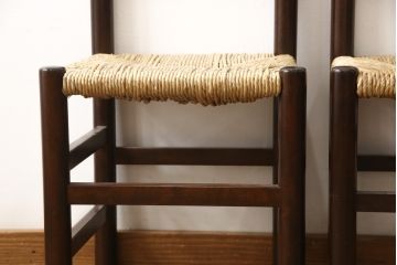 中古　美品　松本民芸家具　アジアンテイストのお部屋におすすめなラッシチェア(椅子、イス)(R-084608)
