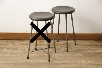 ラフジュ工房オリジナル　シンプルで馴染みやすいスツール(椅子、イス、板座チェア)(R-084609)