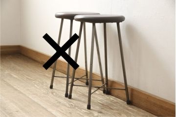 ラフジュ工房オリジナル　シンプルで馴染みやすいスツール(椅子、イス、板座チェア)(R-084609)