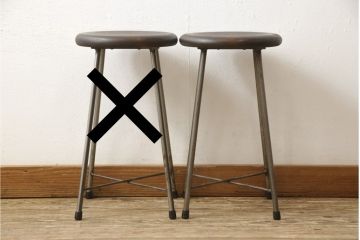 ラフジュ工房オリジナル　シンプルで馴染みやすいスツール(椅子、イス、板座チェア)(R-084609)