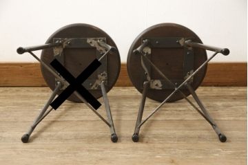 ラフジュ工房オリジナル　シンプルで馴染みやすいスツール(椅子、イス、板座チェア)(R-084609)