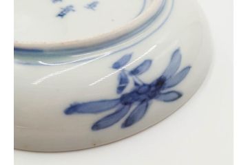 江戸期　古伊万里　冨貴長春　色絵　染付　金彩　約12cm　3.8寸　上品な雰囲気漂う小皿4枚セット　(R-084617)
