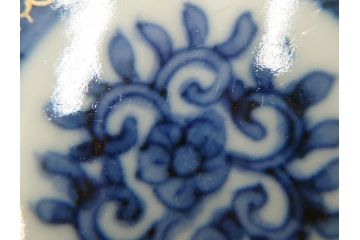 江戸期　古伊万里　冨貴長春　色絵　染付　金彩　約12cm　3.8寸　上品な雰囲気漂う小皿4枚セット　(R-084617)