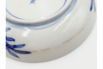 江戸期　古伊万里　冨貴長春　色絵　染付　金彩　約12cm　3.7寸　緻密な絵付けが目を引く小皿5枚セット　(R-084618)