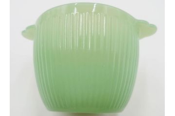 ファイヤーキング(FireKing)　ジェーンレイ　ジェダイ　レトロで優しい風合いが魅力のポット&クリーマー　(R-084621)