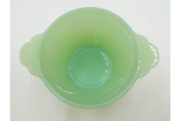 ファイヤーキング(FireKing)　ジェーンレイ　ジェダイ　レトロで優しい風合いが魅力のポット&クリーマー　(R-084621)