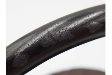 南部　尾垂型　銀象嵌提手　落ち着いた趣を感じる鉄瓶　(R-084622)