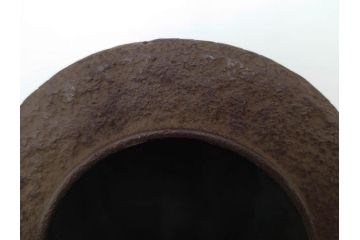 南部　尾垂型　銀象嵌提手　落ち着いた趣を感じる鉄瓶　(R-084622)