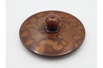 南部　尾垂型　銀象嵌提手　落ち着いた趣を感じる鉄瓶　(R-084622)