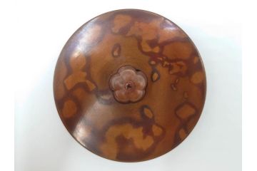 南部　尾垂型　銀象嵌提手　落ち着いた趣を感じる鉄瓶　(R-084622)