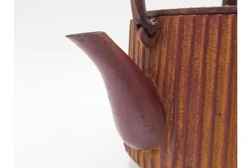 南部鉄器　伝統工芸士　現代の名工　佐藤勝久　利休型　蛇ノ目　伝統とモダンが融合した美しい佇まいの鉄瓶　(R-084623)