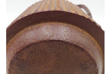 南部鉄器　伝統工芸士　現代の名工　佐藤勝久　利休型　蛇ノ目　伝統とモダンが融合した美しい佇まいの鉄瓶　(R-084623)