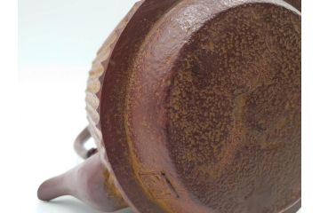 南部鉄器　伝統工芸士　現代の名工　佐藤勝久　利休型　蛇ノ目　伝統とモダンが融合した美しい佇まいの鉄瓶　(R-084623)