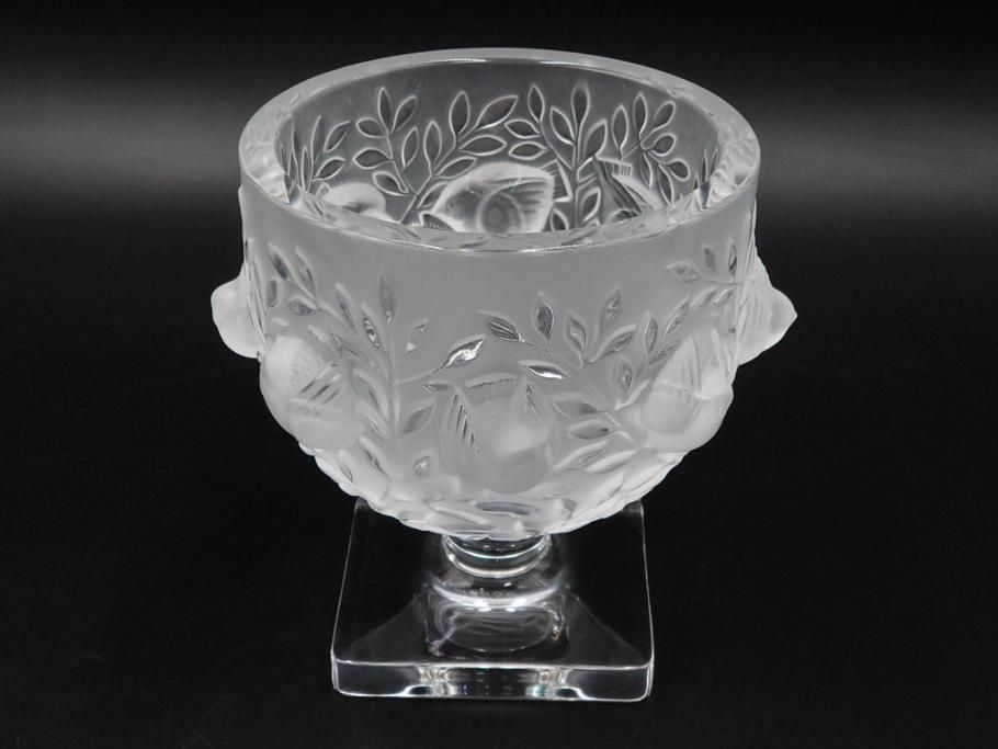 フランス　LALIQUE(ラリック)　エリザベス(ELISABETH)　高さ 約14cm　定価約156,000円　優雅な雰囲気漂うフラワーベース　(R-084627)