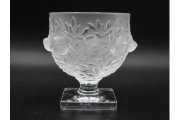 フランス　LALIQUE(ラリック)　エリザベス(ELISABETH)　高さ 約14cm　定価約156,000円　優雅な雰囲気漂うフラワーベース　(R-084627)