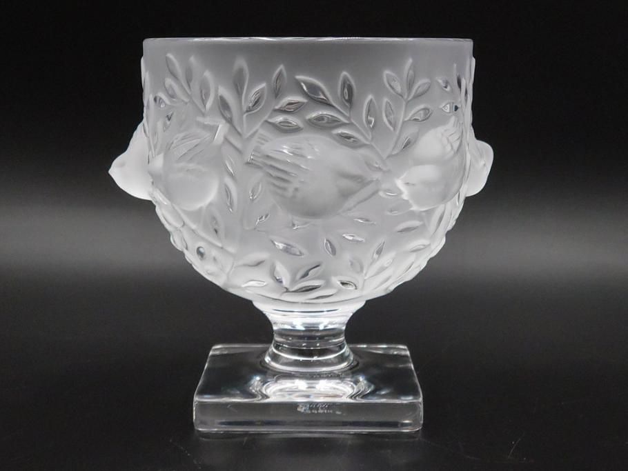 フランス　LALIQUE(ラリック)　エリザベス(ELISABETH)　高さ 約14cm　定価約156,000円　優雅な雰囲気漂うフラワーベース　(R-084627)