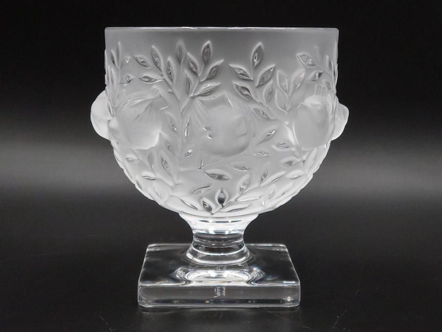 フランス　LALIQUE(ラリック)　エリザベス(ELISABETH)　高さ 約14cm　定価約156,000円　優雅な雰囲気漂うフラワーベース　(R-084627)