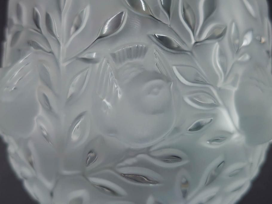 フランス　LALIQUE(ラリック)　エリザベス(ELISABETH)　高さ 約14cm　定価約156,000円　優雅な雰囲気漂うフラワーベース　(R-084627)