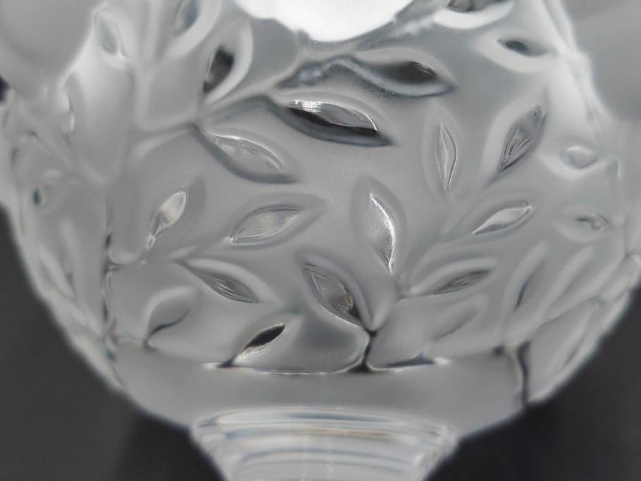 フランス　LALIQUE(ラリック)　エリザベス(ELISABETH)　高さ 約14cm　定価約156,000円　優雅な雰囲気漂うフラワーベース　(R-084627)