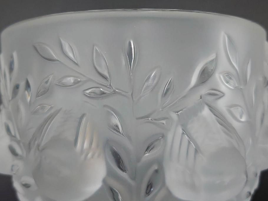 フランス　LALIQUE(ラリック)　エリザベス(ELISABETH)　高さ 約14cm　定価約156,000円　優雅な雰囲気漂うフラワーベース　(R-084627)
