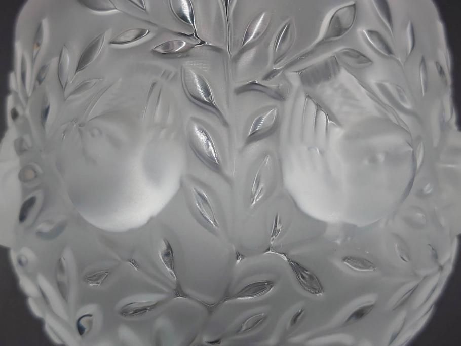 フランス　LALIQUE(ラリック)　エリザベス(ELISABETH)　高さ 約14cm　定価約156,000円　優雅な雰囲気漂うフラワーベース　(R-084627)