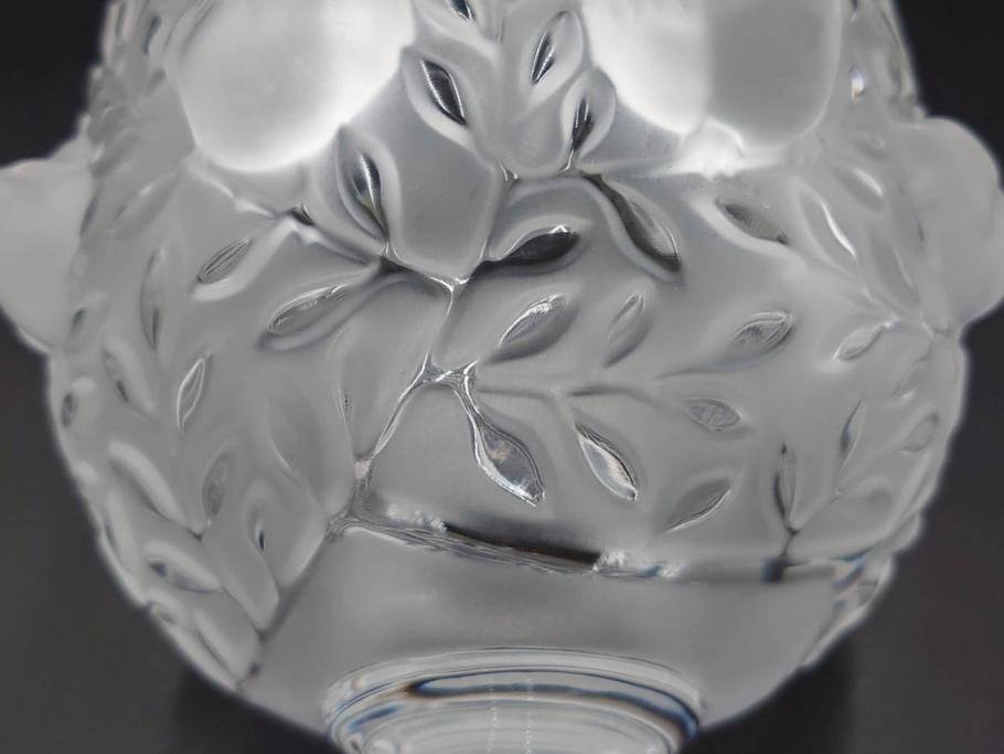 フランス　LALIQUE(ラリック)　エリザベス(ELISABETH)　高さ 約14cm　定価約156,000円　優雅な雰囲気漂うフラワーベース　(R-084627)