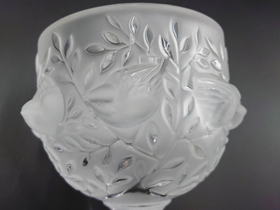フランス　LALIQUE(ラリック)　エリザベス(ELISABETH)　高さ 約14cm　定価約156,000円　優雅な雰囲気漂うフラワーベース　(R-084627)