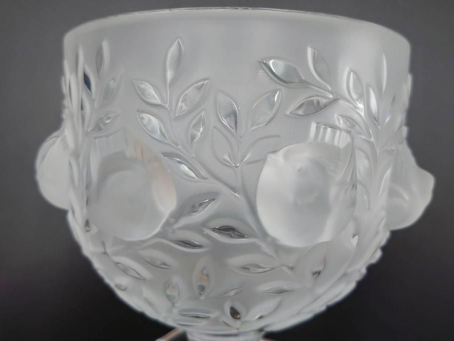フランス　LALIQUE(ラリック)　エリザベス(ELISABETH)　高さ 約14cm　定価約156,000円　優雅な雰囲気漂うフラワーベース　(R-084627)