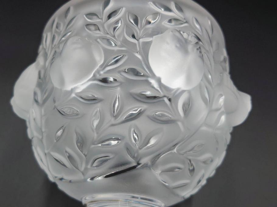 フランス　LALIQUE(ラリック)　エリザベス(ELISABETH)　高さ 約14cm　定価約156,000円　優雅な雰囲気漂うフラワーベース　(R-084627)
