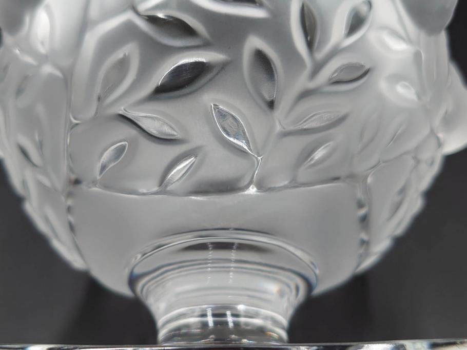 フランス　LALIQUE(ラリック)　エリザベス(ELISABETH)　高さ 約14cm　定価約156,000円　優雅な雰囲気漂うフラワーベース　(R-084627)