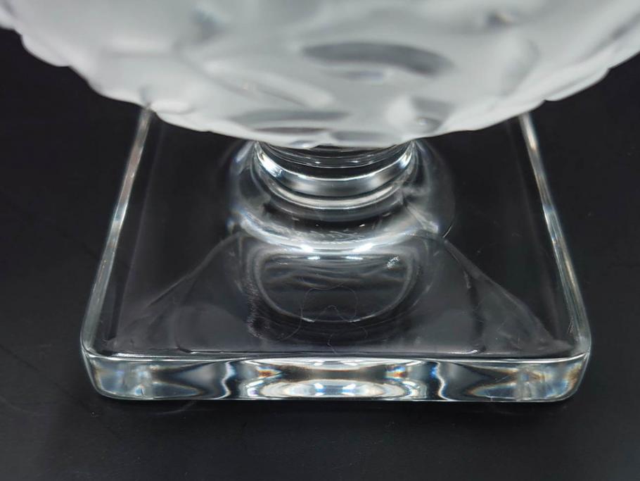 フランス　LALIQUE(ラリック)　エリザベス(ELISABETH)　高さ 約14cm　定価約156,000円　優雅な雰囲気漂うフラワーベース　(R-084627)