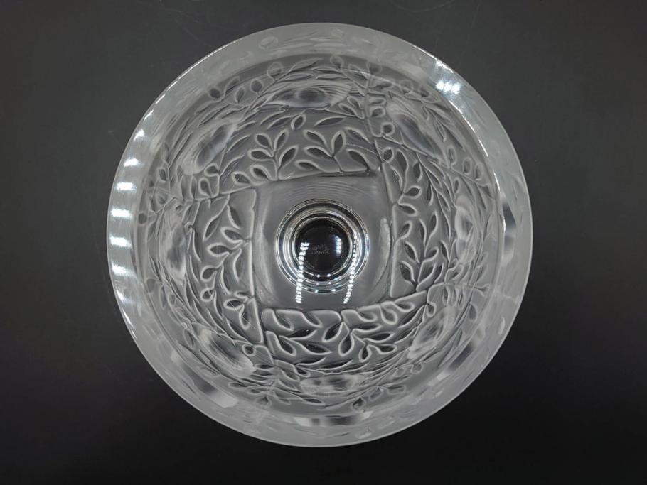 フランス　LALIQUE(ラリック)　エリザベス(ELISABETH)　高さ 約14cm　定価約156,000円　優雅な雰囲気漂うフラワーベース　(R-084627)
