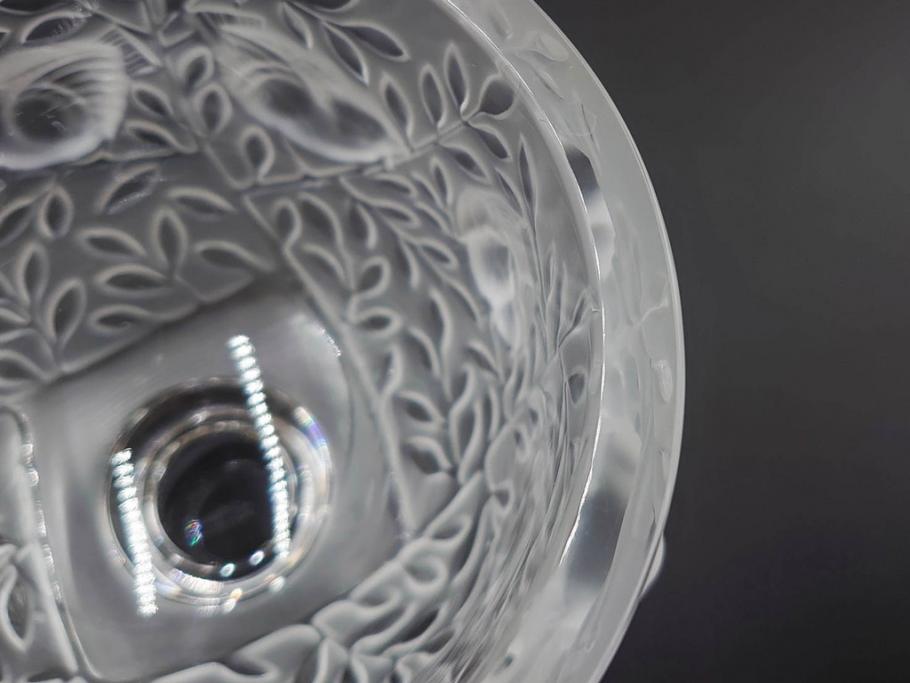 フランス　LALIQUE(ラリック)　エリザベス(ELISABETH)　高さ 約14cm　定価約156,000円　優雅な雰囲気漂うフラワーベース　(R-084627)