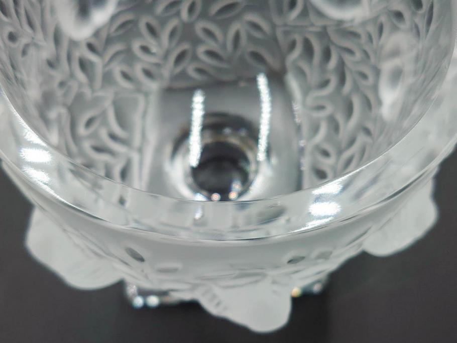 フランス　LALIQUE(ラリック)　エリザベス(ELISABETH)　高さ 約14cm　定価約156,000円　優雅な雰囲気漂うフラワーベース　(R-084627)