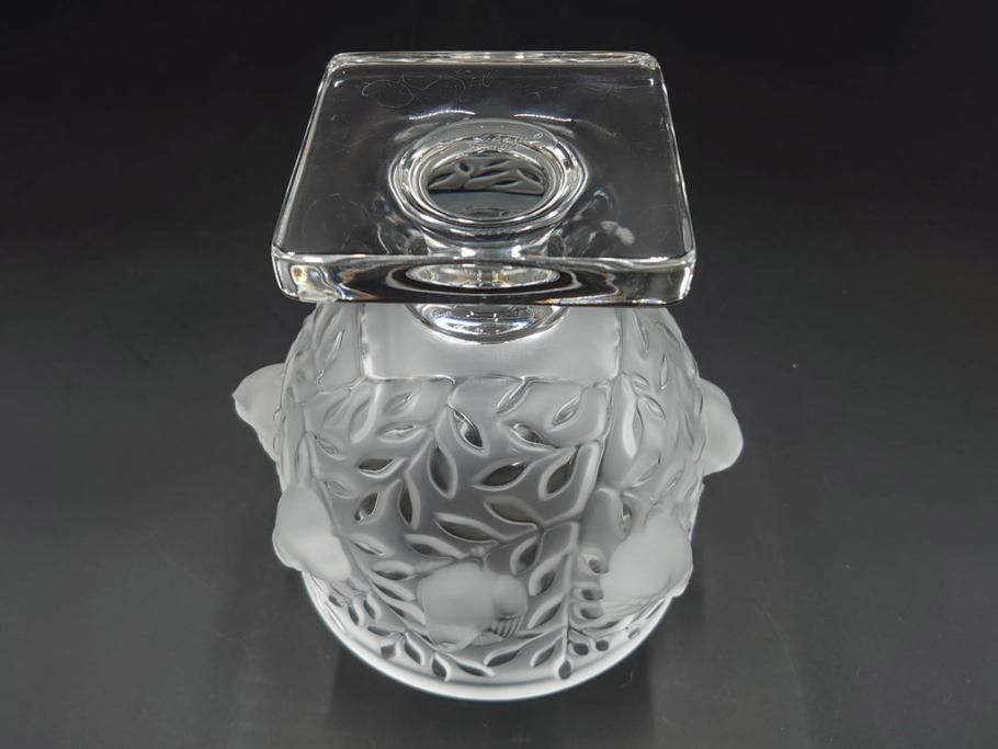 フランス　LALIQUE(ラリック)　エリザベス(ELISABETH)　高さ 約14cm　定価約156,000円　優雅な雰囲気漂うフラワーベース　(R-084627)