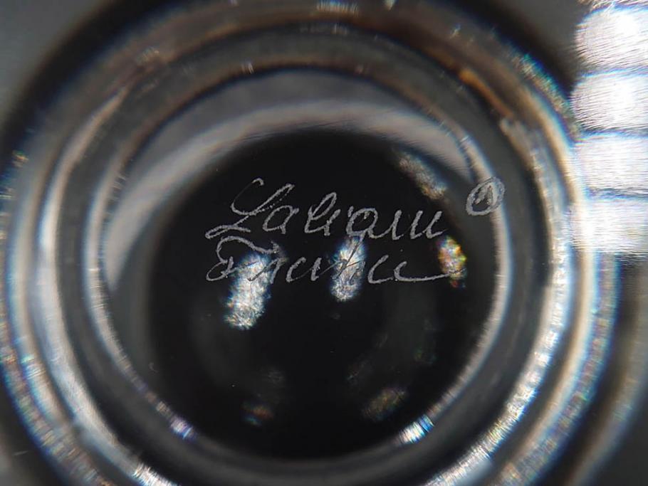 フランス　LALIQUE(ラリック)　エリザベス(ELISABETH)　高さ 約14cm　定価約156,000円　優雅な雰囲気漂うフラワーベース　(R-084627)