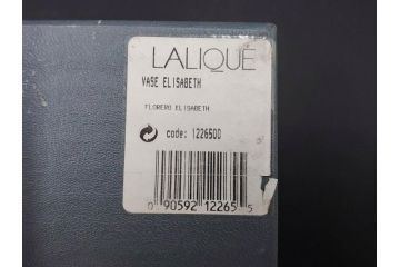 フランス　LALIQUE(ラリック)　エリザベス(ELISABETH)　高さ 約14cm　定価約156,000円　優雅な雰囲気漂うフラワーベース　(R-084627)