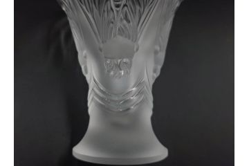 フランス　LALIQUE(ラリック)　シガール(CIGALES)　セミ　高さ 約10cm　繊細な輝きが空間に深みをもたらすフラワーベース　(R-084628)