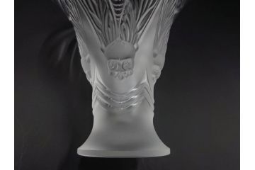 フランス　LALIQUE(ラリック)　シガール(CIGALES)　セミ　高さ 約10cm　繊細な輝きが空間に深みをもたらすフラワーベース　(R-084628)