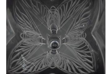 フランス　LALIQUE(ラリック)　シガール(CIGALES)　セミ　高さ 約10cm　繊細な輝きが空間に深みをもたらすフラワーベース　(R-084628)