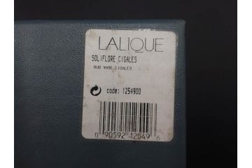 フランス　LALIQUE(ラリック)　シガール(CIGALES)　セミ　高さ 約10cm　繊細な輝きが空間に深みをもたらすフラワーベース　(R-084628)