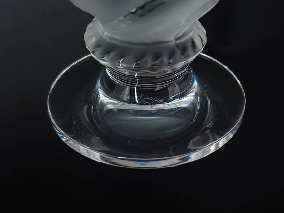 フランス　LALIQUE(ラリック)　エルムノンヴィル(ERMENOVILLE)　高さ 約15cm　光を柔らかく反射し空間に洗練された雰囲気を演出するフラワーベース　(R-084629)