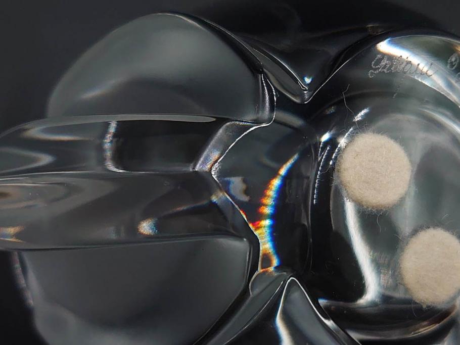 フランス　LALIQUE(ラリック)　チューリップ(TULIPES)　花びらを思わせる優雅な曲線が美しいフラワーベース　(R-084630)