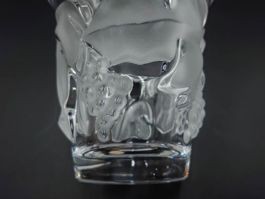 フランス　LALIQUE(ラリック)　ソミュール(SAUMUR)　高さ 約14cm　上品な雰囲気漂うフラワーベース　(R-084631)