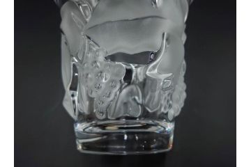 フランス　LALIQUE(ラリック)　ソミュール(SAUMUR)　高さ 約14cm　上品な雰囲気漂うフラワーベース　(R-084631)