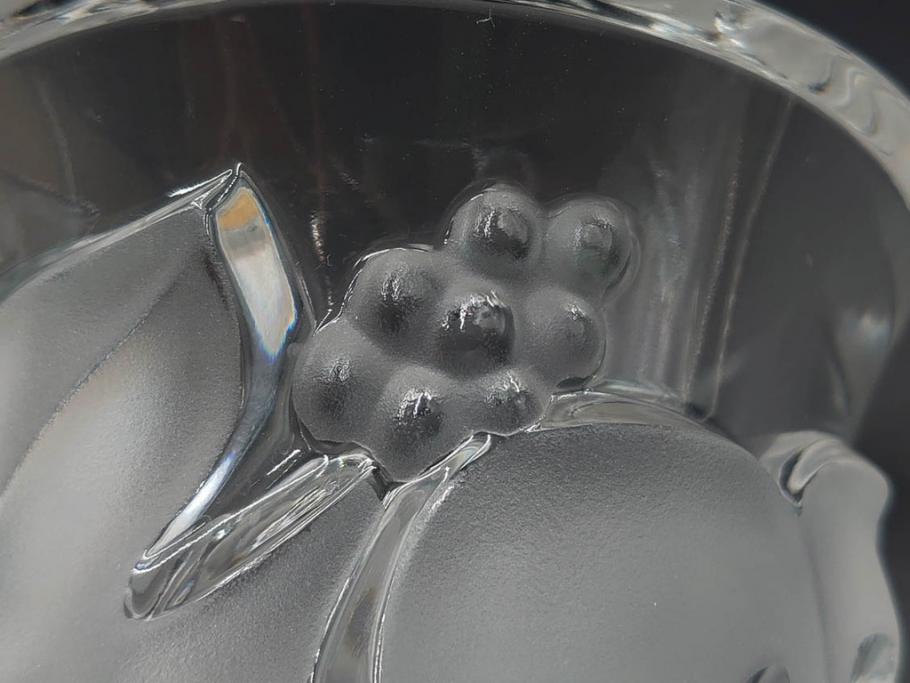 フランス　LALIQUE(ラリック)　ソミュール(SAUMUR)　高さ 約14cm　上品な雰囲気漂うフラワーベース　(R-084631)