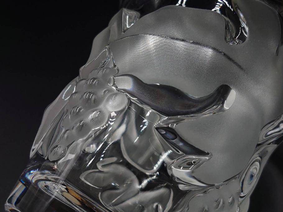 フランス　LALIQUE(ラリック)　ソミュール(SAUMUR)　高さ 約14cm　上品な雰囲気漂うフラワーベース　(R-084631)